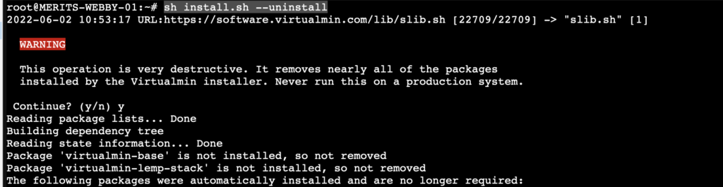 Virtualmin in proxmox